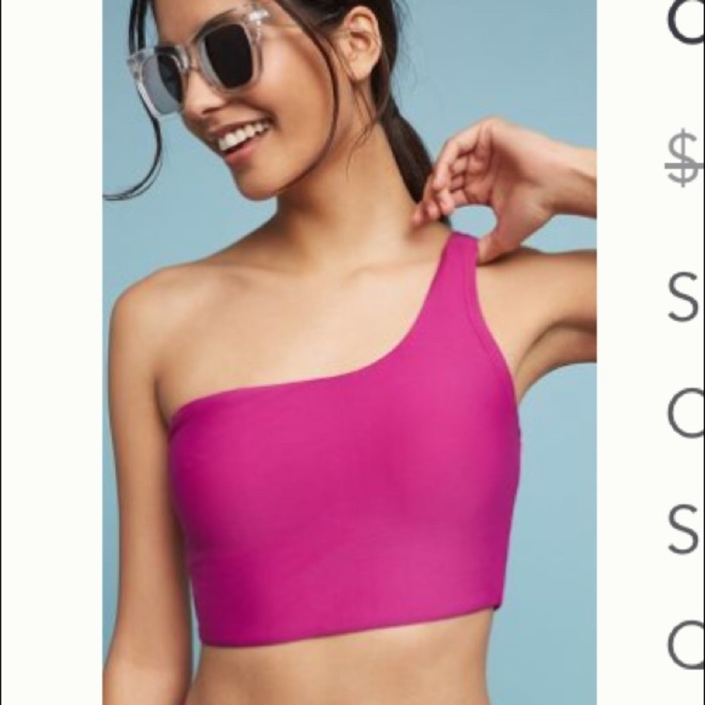 Allihop One Shoulder Bikini Top EUC